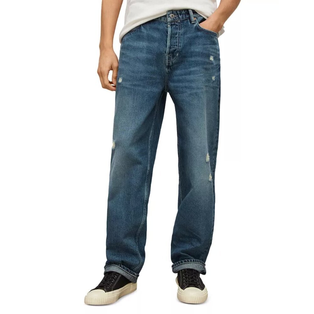 AllSaints Reeves Distressed Straight Leg Jeans